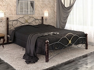 картинка Кровать Гарда металл с золотой патиной от магазина "Кухнитоп.ру"