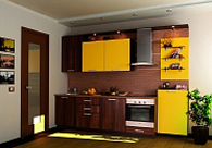 картинка Кухня Hi-Tech "Желтый глянец" от магазина "Kuhnitop.ru"