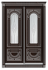 картинка Двери Аврора 80х240 для шкафа-купе (алюм. профиль) от магазина "Kuhnitop.ru"