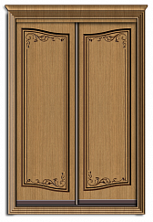 картинка Двери Астория 80х240 для шкафа-купе (алюм. профиль) от магазина "Kuhnitop.ru"